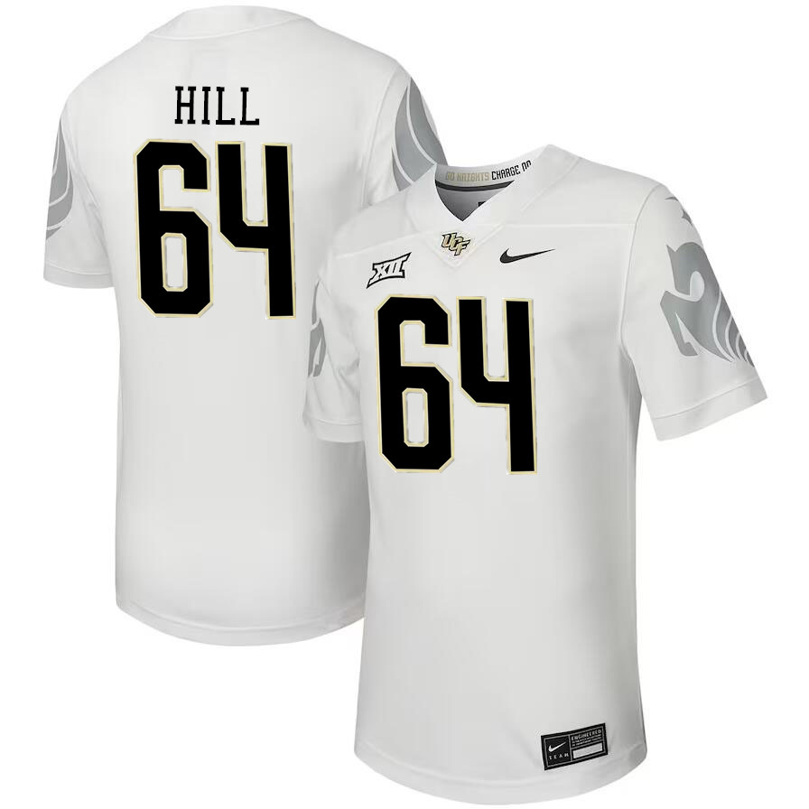 Men #64 Shaheem Hill UCF Knights Big 12 Conference College Football Jerseys Stitched-Black